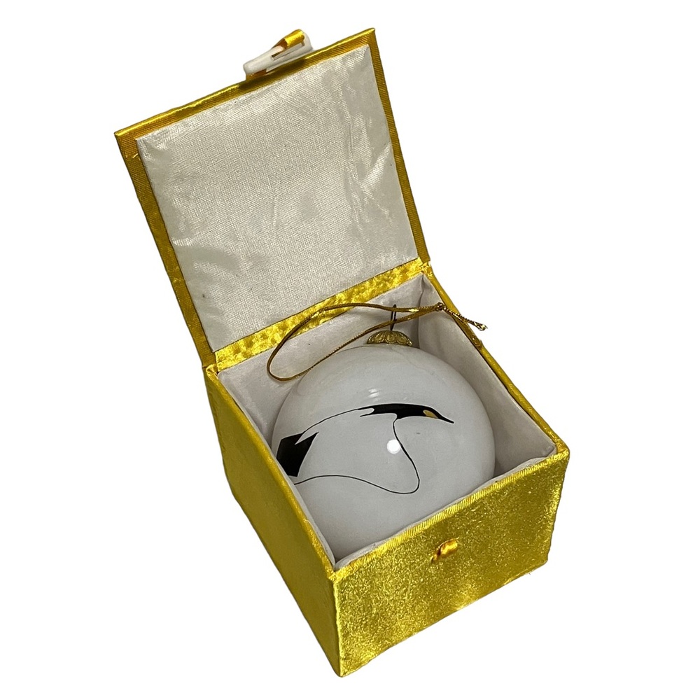 Benjamin Chee Chee Proud Male Glass Christmas Ornament